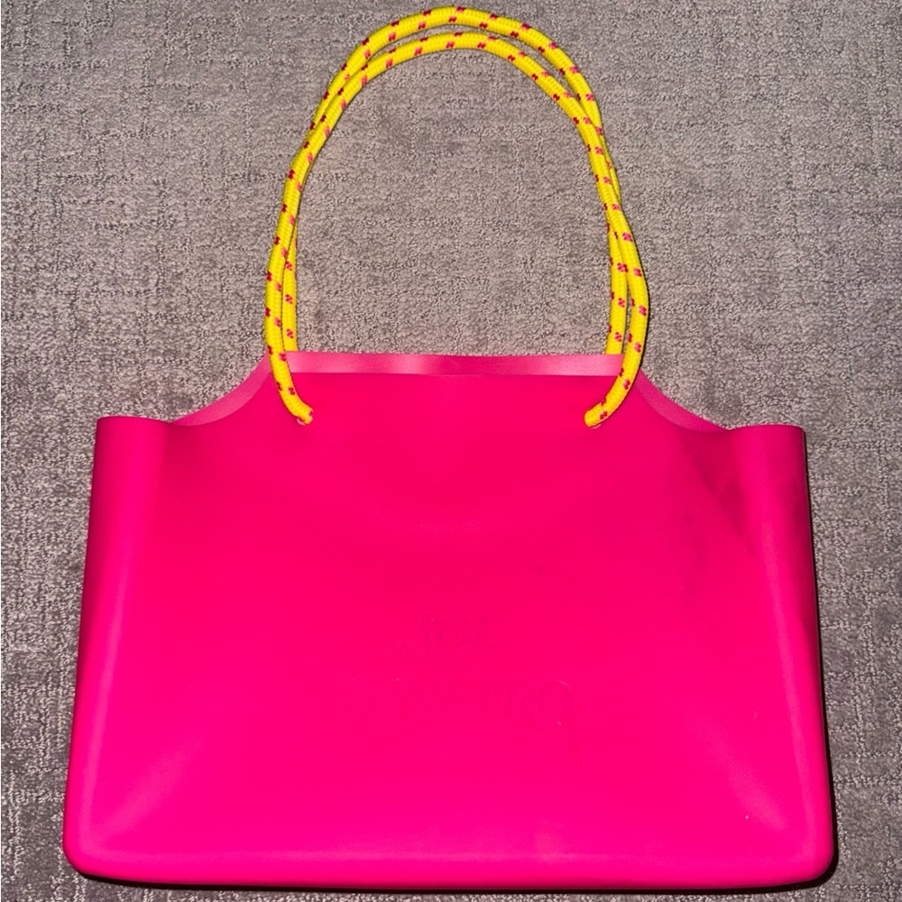Sol De Janeiro Pink Jelly Silicone Beach Tote Bag